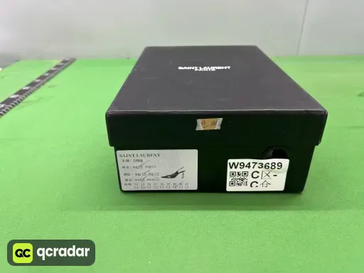 黑色漆皮后空金跟8cm