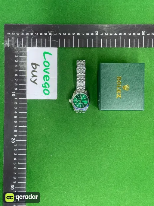 Log imitation mechanical strip engraved silver green