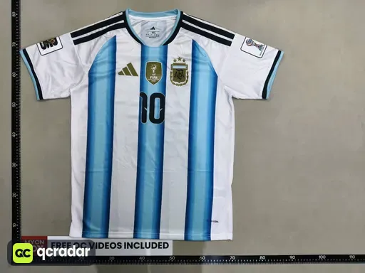 Argentina home jersey, number 10, with captain's armband