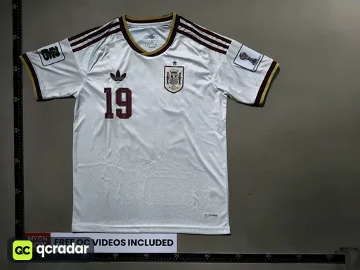 Spain away jersey #19 with captain's armband