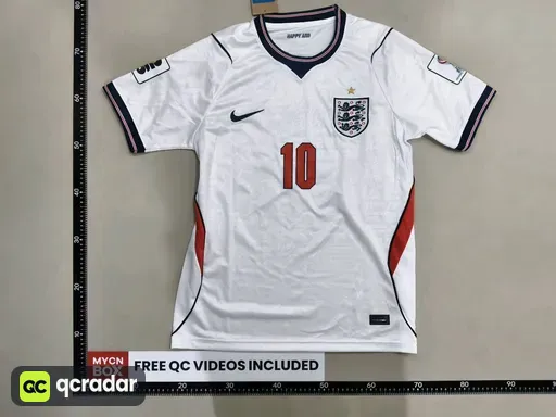 England home jersey, number 10, with captain's armband