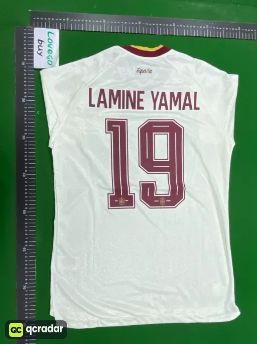 26 spain away jersey + printed #19 star + armband