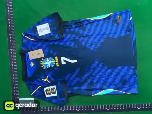 26 brazil away kit + printed #7 star + world cup