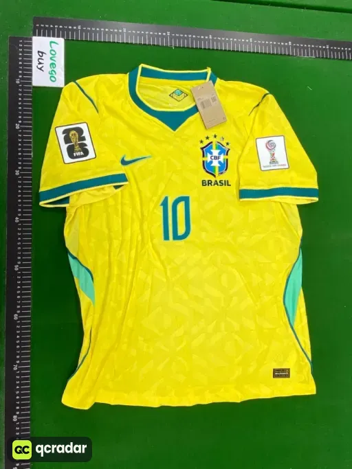 26 brazil home jersey + printed #10 star + world cup