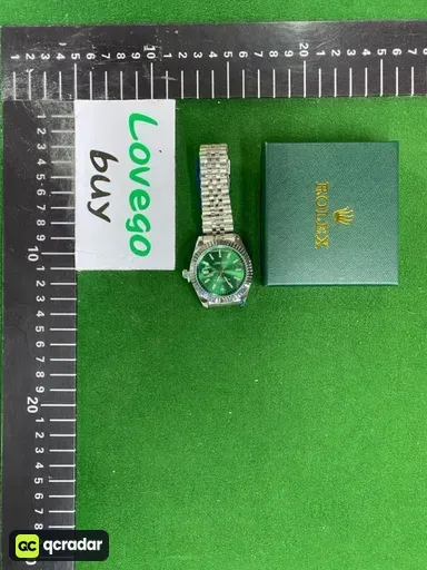 Log imitation mechanical strip engraved silver green