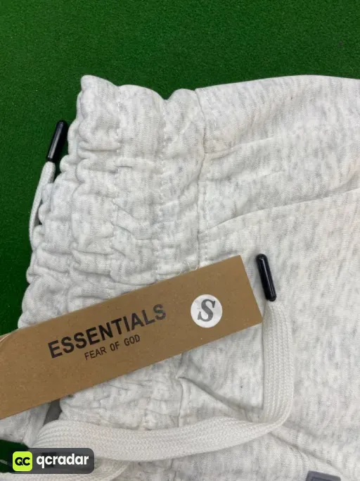 2404 white and gray letter flocked shorts