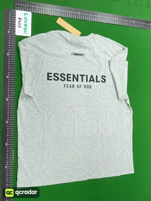 2401 dark gray letter flocked short sleeves
