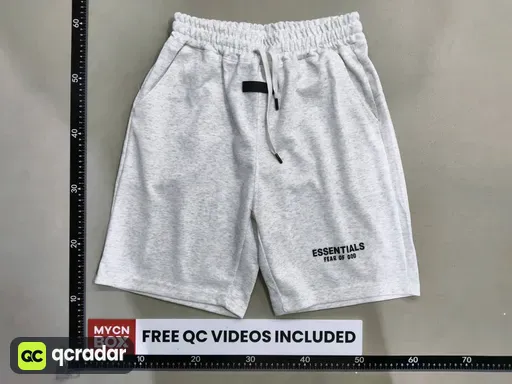 2404 white and gray letter flocked shorts