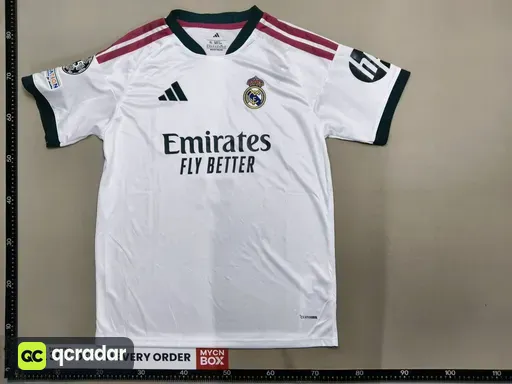 2627 real madrid home number 8 + champions league armband