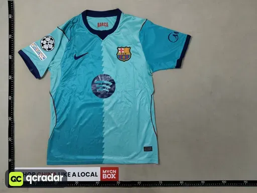 2627 barcelona away jersey #11 + champions league armband