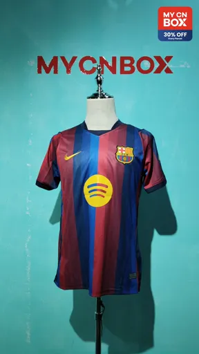 2627 barcelona home number 10 + champions league armband