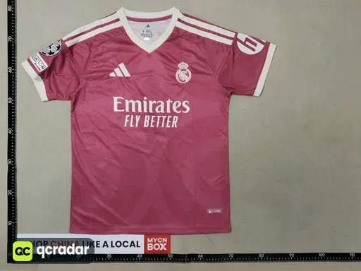 2627 real madrid away jersey #5 + champions league armband
