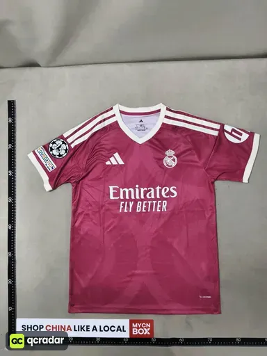 2627 real madrid away jersey #25 + champions league armband