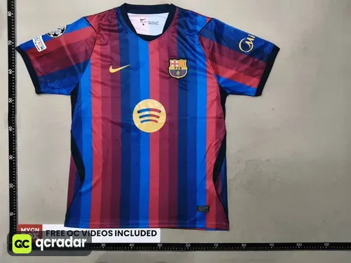 2627 barcelona home number 11 + champions league armband