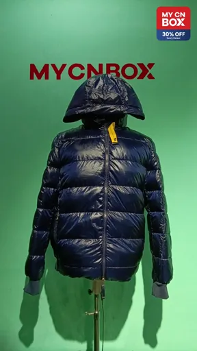 Navy blue down jacket