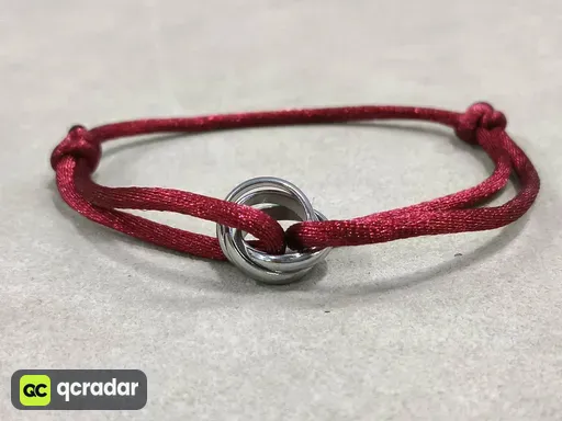 Burgundy rope + steel accessories