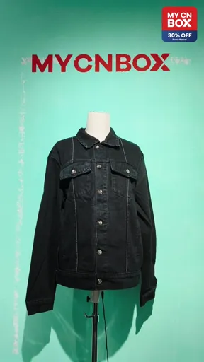 Black denim jacket