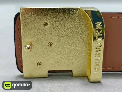 Black flower gold buckle