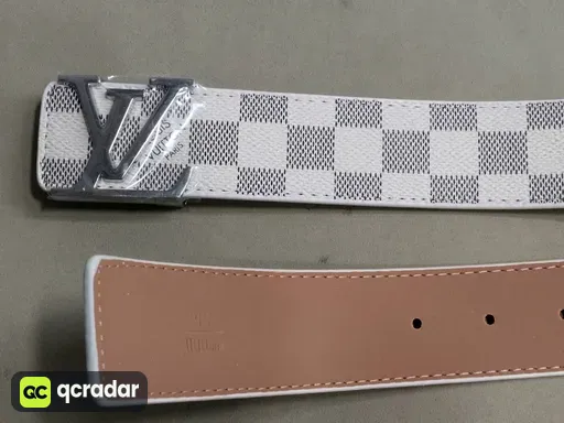 White lattice silver buckle