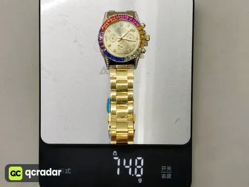 Rainbow di steel with gold