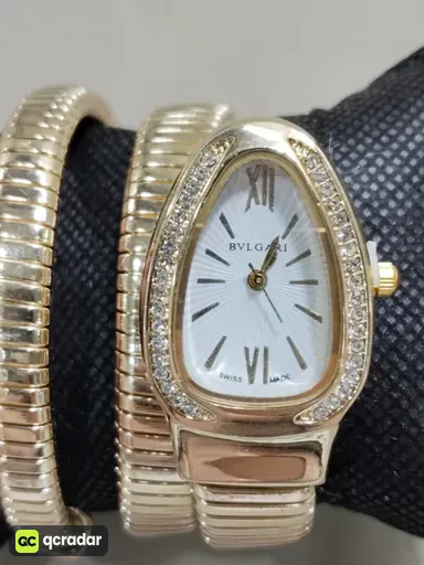 Snake two-circle steel-gold white