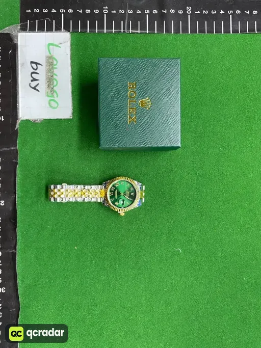 Log solid steel with roman gold and green