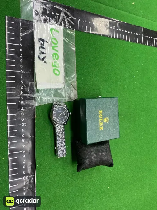 Log solid steel band roman silver black