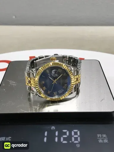 Log solid steel with roman gold and black