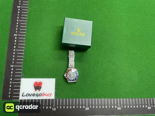 四针可乐圈 五珠银色表带 红蓝圈黑面