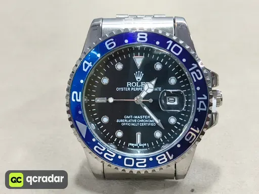 Four-pin coke circle five baht silver watch strap blue and purple circle
