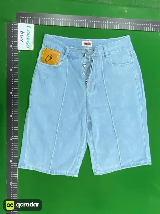 E01-denim shorts (light blue)