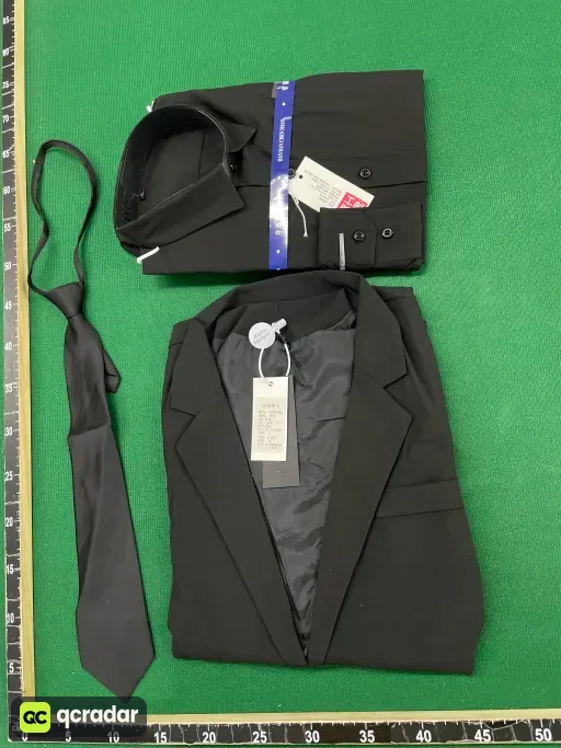 （3件装）黑色西服+黑色衬衫+领带