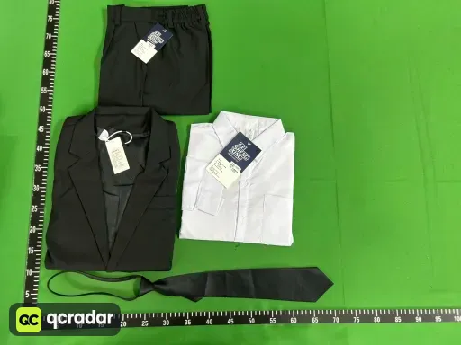 （4件装）黑色西服+白衬衫+西裤+领带