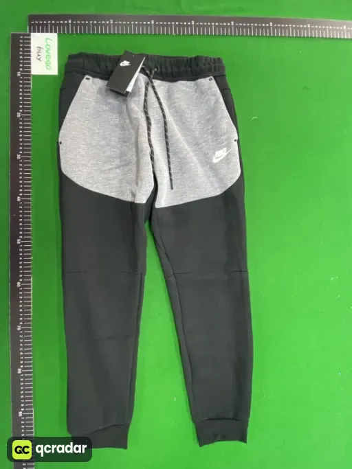 Black and dark gray trousers