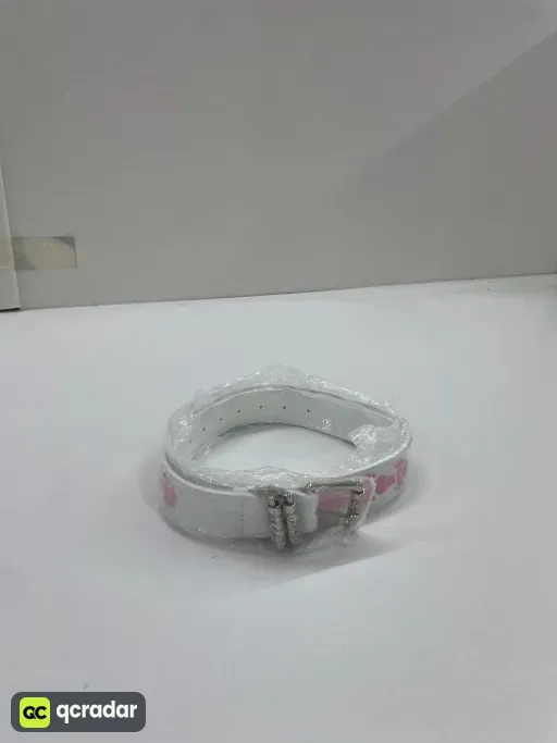 【15个粉色十字白底-加厚滚轮】克罗CH圣剑心皮带