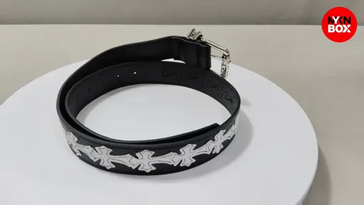 [15 white crosses-thickened rollers] crow ch holy sword heart belt