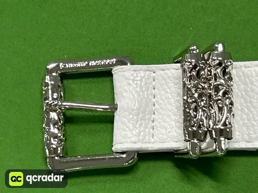 【15个白色十字白底-加厚滚轮】克罗CH圣剑心皮带