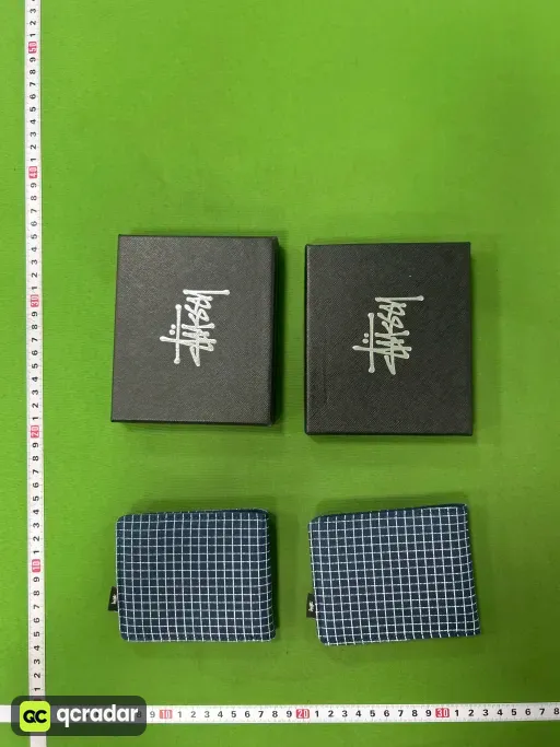 西图短钱包  格子  蓝 加盒