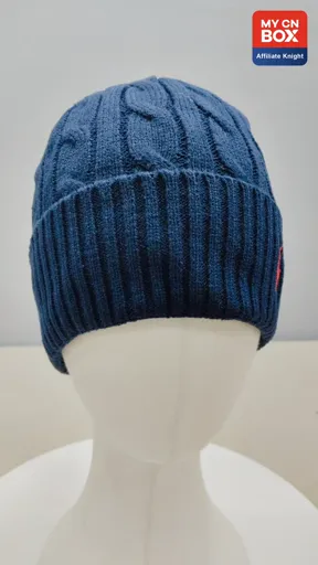 Navy blue red label
