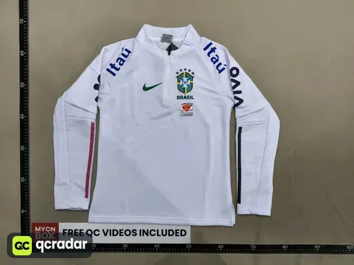 Half-zip white brazil