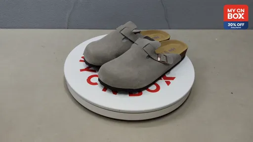 Gray suede