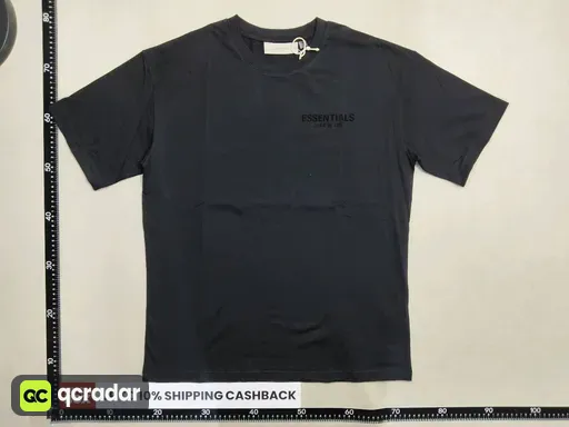 Flocked short sleeve black