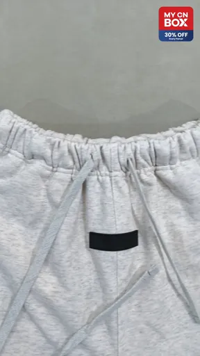 Flocked shorts oatmeal gray