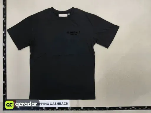 Flocked short sleeve black