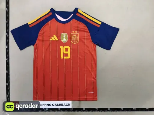 2026 spain home jersey, 2 stars, no. 19 yamal