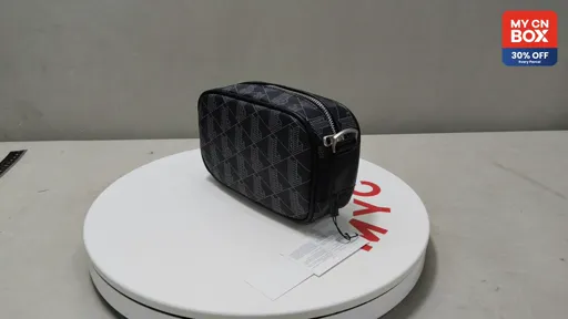 Black [printed camera bag]