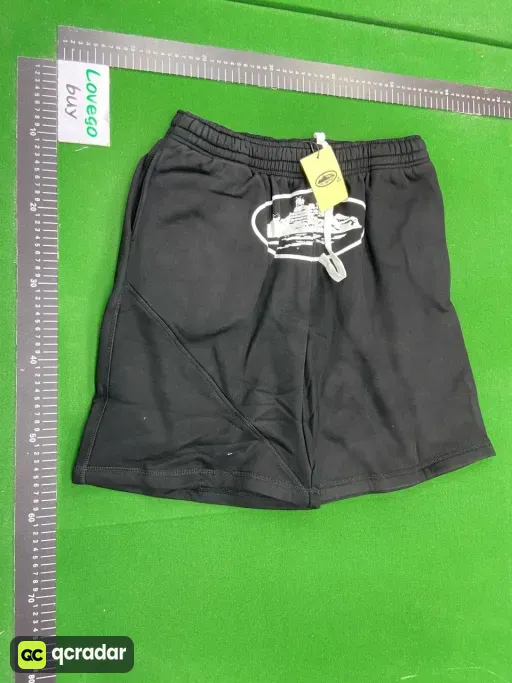 809 black and white shorts