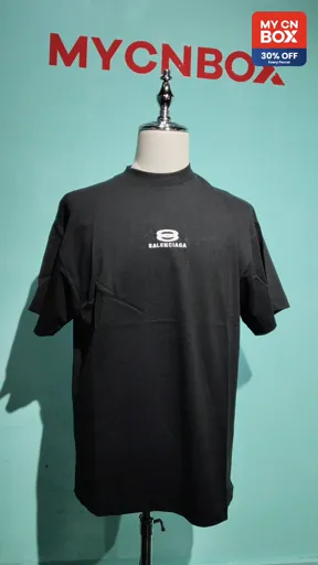 【025】double ring letter embroidery—black