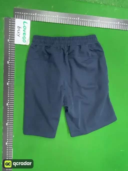 Cotton shorts navy blue-white horse