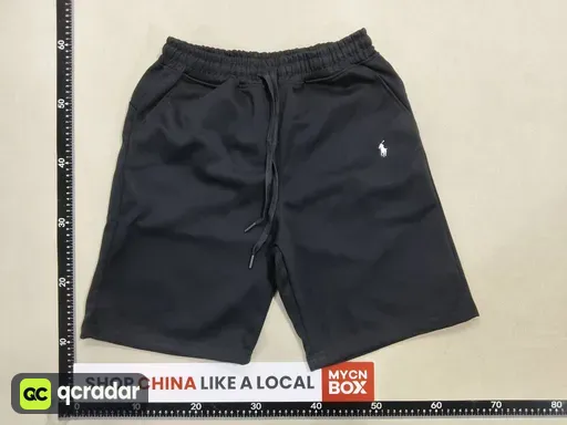 Cotton shorts black white horse